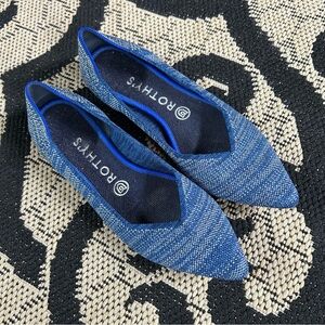 Blue/White Heather Rothys Point 8.5